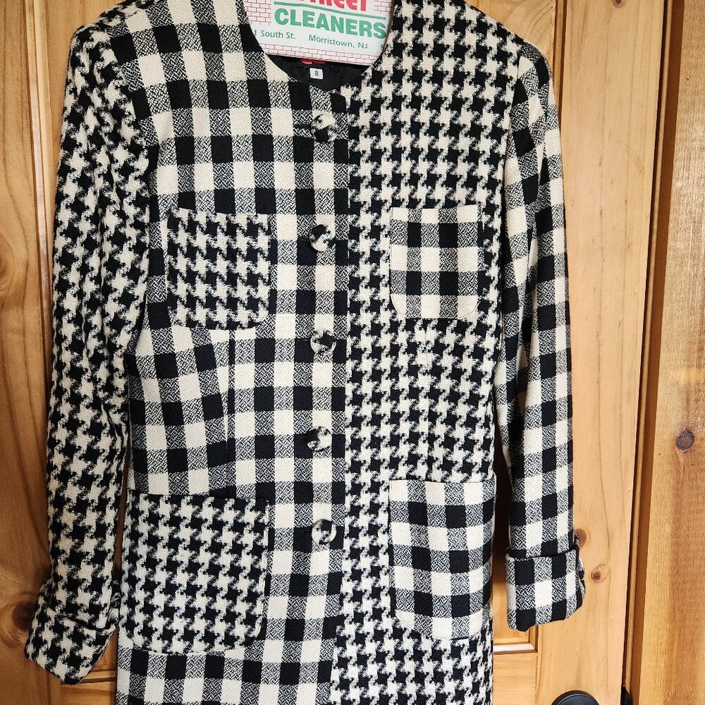 Womens Size 8 Wool/Silk Mixed Check Jacket